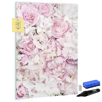 Magnetic erase board roses design
