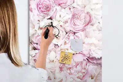 Magnetic erase board roses design