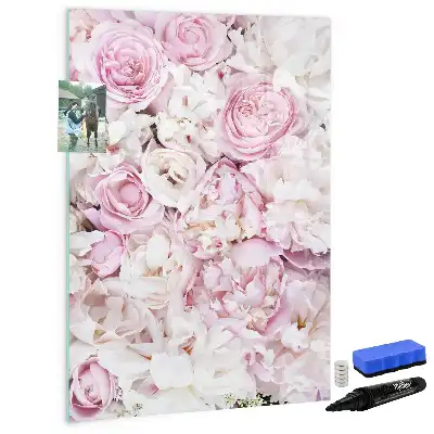 Magnetic erase board roses design