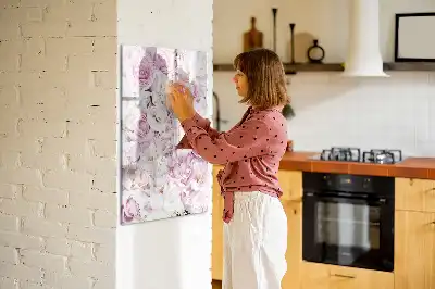 Magnetic erase board roses design