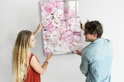 Magnetic erase board roses design