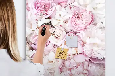 Magnetic erase board roses design