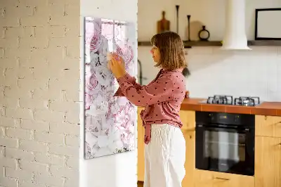 Magnetic erase board roses design