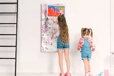 Magnetic erase board roses design