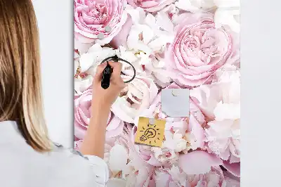 Magnetic erase board roses design