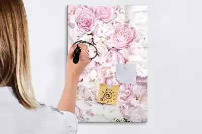 Magnetic erase board roses design
