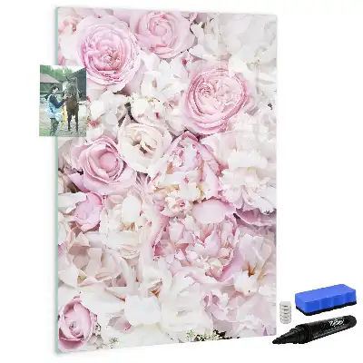 Magnetic erase board roses design