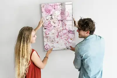 Magnetic erase board roses design
