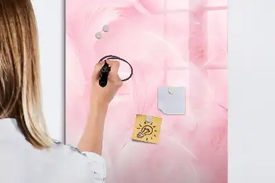 Magnetic erase board delicate feathers design