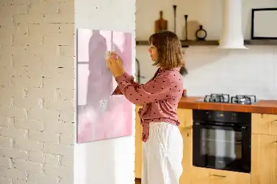 Magnetic erase board delicate feathers design