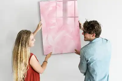 Magnetic erase board delicate feathers design