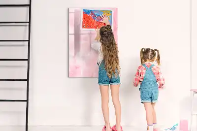 Magnetic erase board delicate feathers design