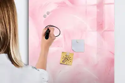 Magnetic erase board delicate feathers design