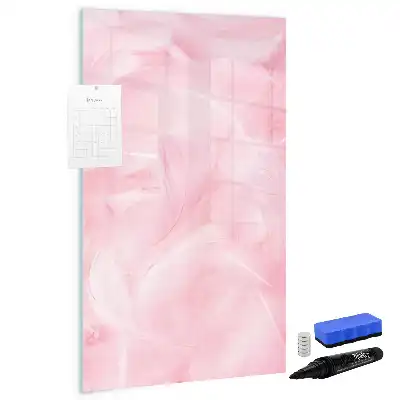 Magnetic erase board delicate feathers design