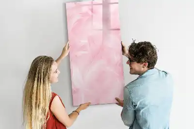 Magnetic erase board delicate feathers design
