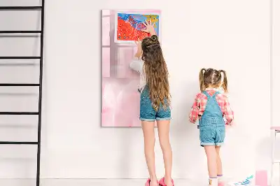 Magnetic erase board delicate feathers design