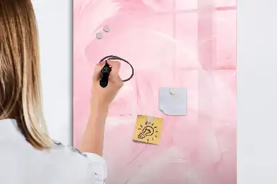 Magnetic erase board delicate feathers design
