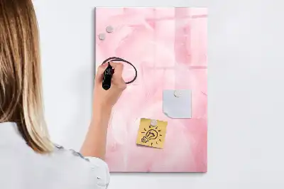 Magnetic erase board delicate feathers design