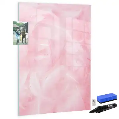 Magnetic erase board delicate feathers design