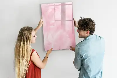 Magnetic erase board delicate feathers design