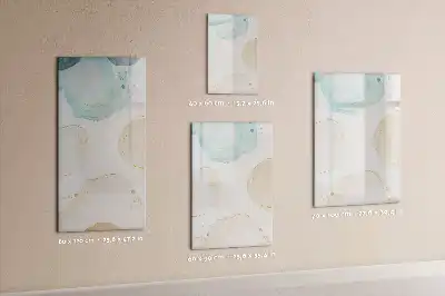 Magnetic writing board with pastel splatters