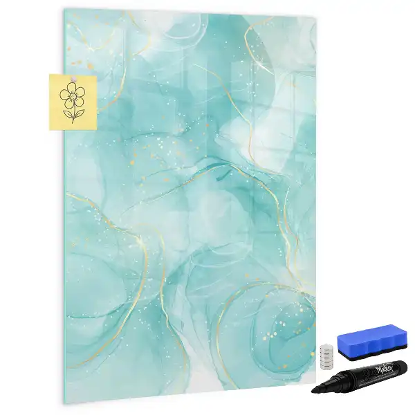 Magnetic erase board marble abstraction design