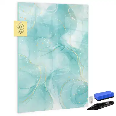 Magnetic erase board marble abstraction design