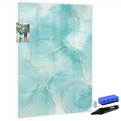 Magnetic erase board marble abstraction design