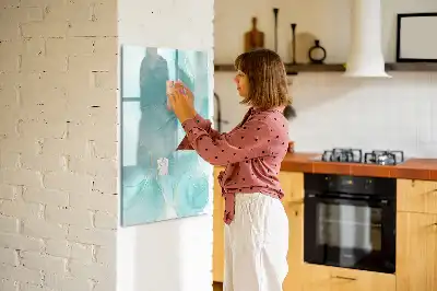 Magnetic erase board marble abstraction design