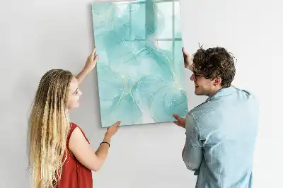 Magnetic erase board marble abstraction design