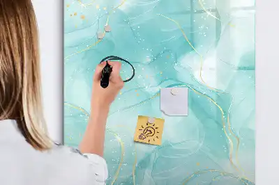 Magnetic erase board marble abstraction design