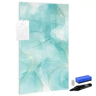 Magnetic erase board marble abstraction design