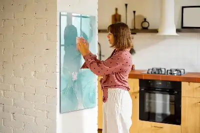 Magnetic erase board marble abstraction design