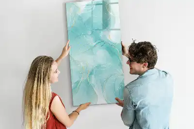 Magnetic erase board marble abstraction design