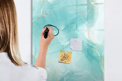 Magnetic erase board marble abstraction design