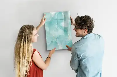 Magnetic erase board marble abstraction design