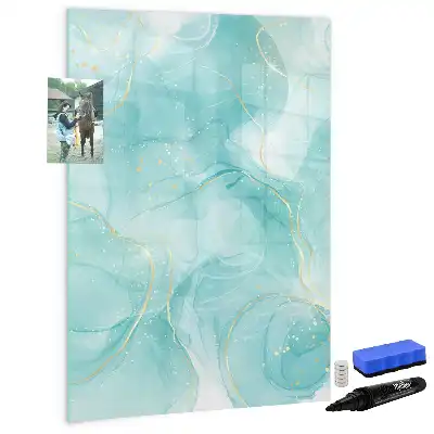 Magnetic erase board marble abstraction design