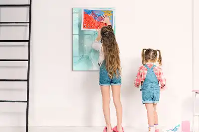 Magnetic erase board marble abstraction design