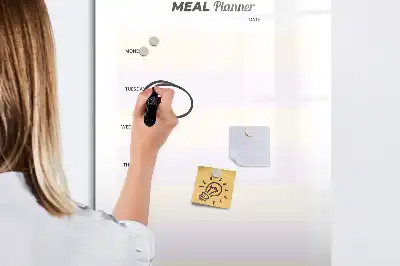 Magnetic meal planner dry erase board for refrigerator