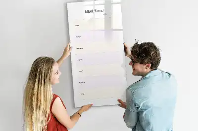 Magnetic meal planner dry erase board for refrigerator