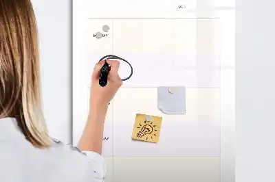 Magnetic meal planner dry erase board for refrigerator