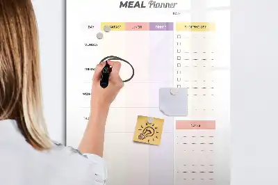 Magnetic writing board nutrition planner