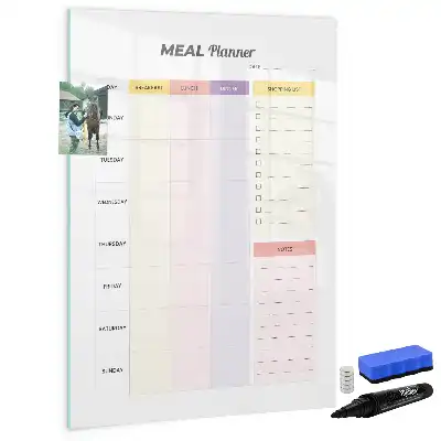 Magnetic writing board nutrition planner
