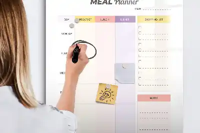 Magnetic writing board nutrition planner