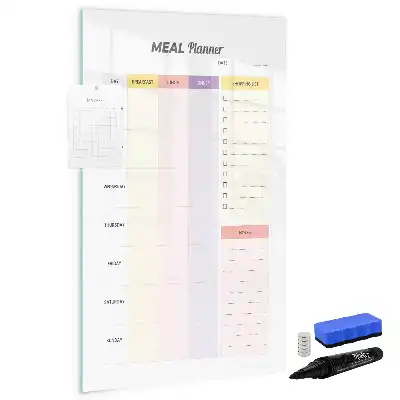 Magnetic writing board nutrition planner