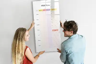 Magnetic writing board nutrition planner