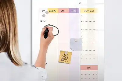 Magnetic writing board nutrition planner