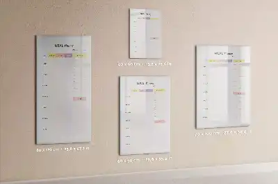 Magnetic writing board nutrition planner
