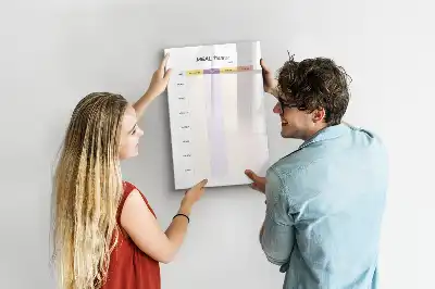 Magnetic meal planner dry erase board for refrigerator