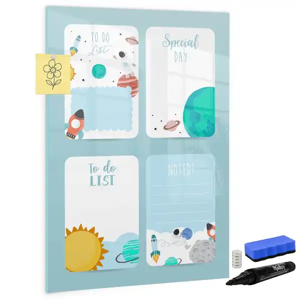 Magnetic writing board galaxy planner